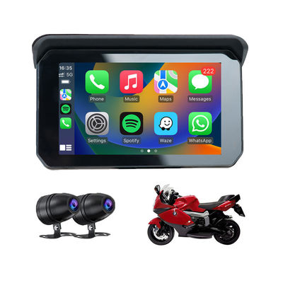 IP67 водонепроницаемый 5-дюймовый IPS экран Мотоцикл Carplay GPS навигатор 2 в 1 беспроводной Apple Car-play Android Auto