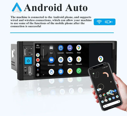 Автомобильное радио беспроводное Carplay 1Din MP5 плеер с FM/AM/RDS мультимедиа и Bluetooth