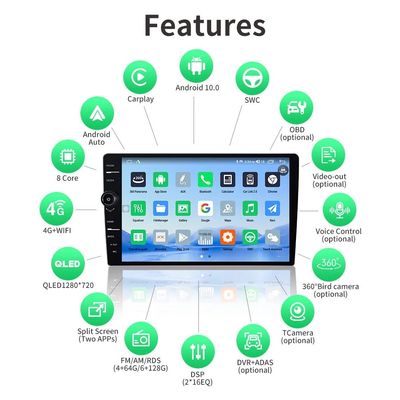 13-дюймовый сенсорный экран Android 12 Car Multimedia Player с встроенным Wi-Fi и GPS навигацией