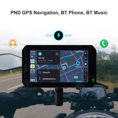 IP67 водонепроницаемый 5-дюймовый IPS экран Мотоцикл Carplay GPS навигатор 2 в 1 беспроводной Apple Car-play Android Auto
