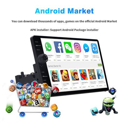 Универсальное автомобильное радио с 10,1 дюймовым вращающимся Android 11 стерео и DVD-плеером