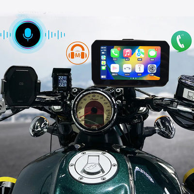 Портативная навигация на мотоцикле GPS 5 дюймовый беспроводный Apple Carplay и Android Auto