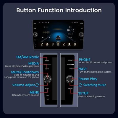 Full Fit Display Screen Car Stereo 8Core TS18 Мультимедийный проигрыватель для универсальной автомобильной установки