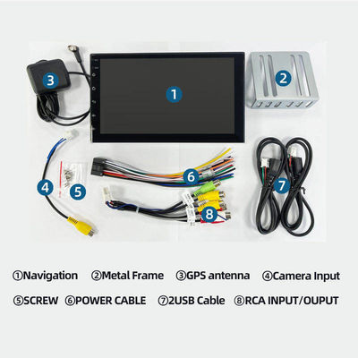 Встроенный беспроводный CarPlay 7 дюймовый сенсорный экран USB AUX BT Double Din Car Radio для универсального аудио