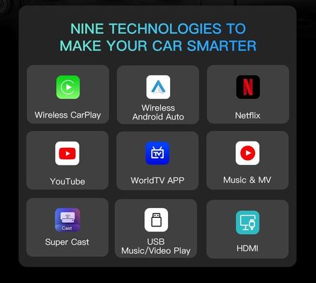 Обновление на новейшие технологии беспроводного CarPlay Ai Box для Volvo Ford Benz VW KIA