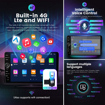 Универсальный встроенный в 4G Android 12 Автоэлектроника TS18 9/10 дюймовый кнопка Headunit Автомобильное радио