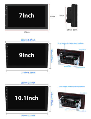 7/8/9/10/12/13 дюймовый беспроводный CarPlay Android Player с встроенной навигацией 2DIN GPS