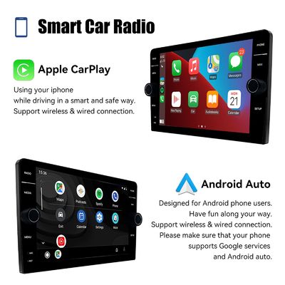 8"/9"/10" Кнопка Android 12 QELD Экран Автомобильное радио Стерео Wifi GPS навигация2G 32G CarPlay 2 Din Автомобильный аурорадио мультимедийный проигрыватель