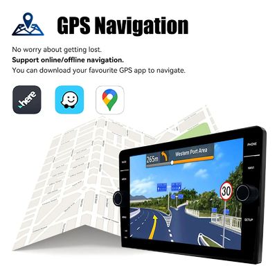 8"/9"/10" Кнопка Android 12 QELD Экран Автомобильное радио Стерео Wifi GPS навигация2G 32G CarPlay 2 Din Автомобильный аурорадио мультимедийный проигрыватель