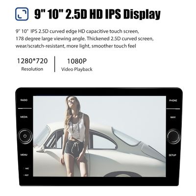8"/9"/10" Кнопка Android 12 QELD Экран Автомобильное радио Стерео Wifi GPS навигация2G 32G CarPlay 2 Din Автомобильный аурорадио мультимедийный проигрыватель