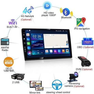 9 дюймовый авто DVD-плеер Android навигация с 6 128 ГБ 4G Wifi GPS Dsp Rds AM Двойной дини автомобильное радио