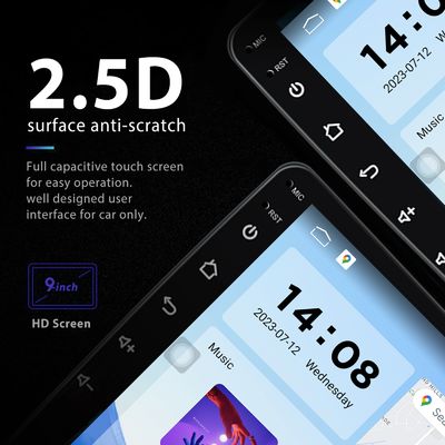 QLED Screen Android 9/10 дюймов 4G RAM 64G ROM Double Din Car MP5 Player с пользовательским интерфейсом