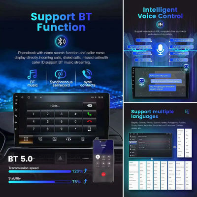 Комбинация телевизора 9 дюймовое авторадио Android с Carplay и Android Auto Встроенный Wi-Fi DVD-плеер